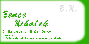 bence mihalek business card